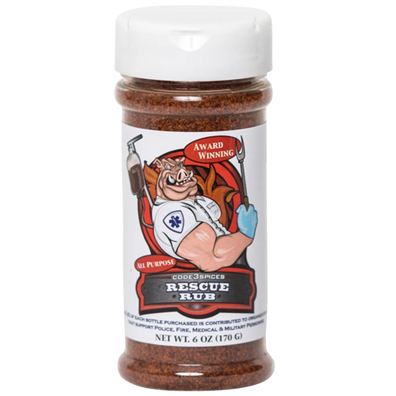 Code 3 Spices RR6 Rescue Rub All Purpose BBQ Seasoning 6 oz