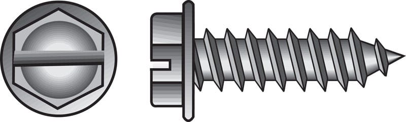 Hillman 70250 No. 6 Ga. X 3/8 in. L Slotted Hex Washer Head Sheet Metal Screws 100 pk