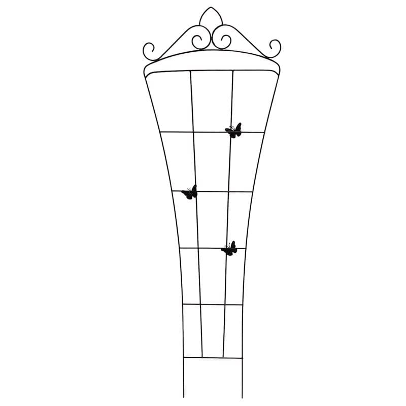 Living Accents 58053 72 in. H Black Steel Trellis