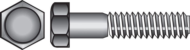 Hillman 190057 1/4 in. D X 5 in. L Zinc Plated Steel Hex Bolt 100 pk