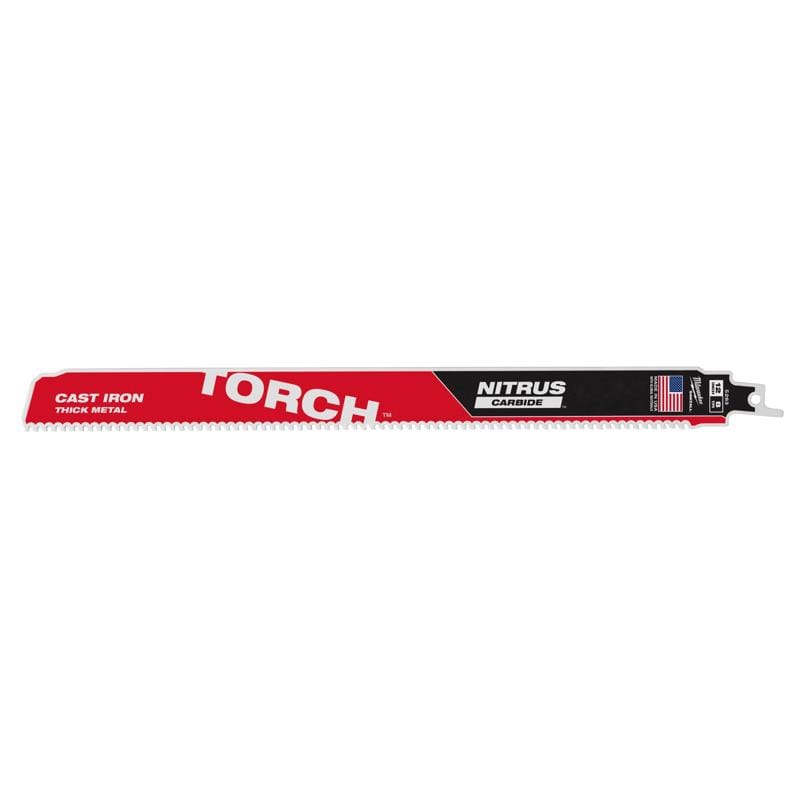 Milwaukee 48-00-5263 Torch Sawzall 12 in. Carbide Blade 8 TPI 1 blade