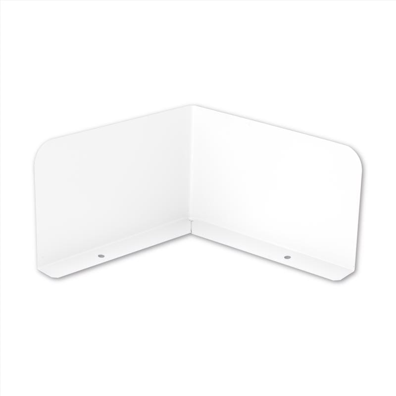 Amerimax 25074HP 3 in. H X 0.5 in. W X 9 in. L White Aluminum K Gusher Guard
