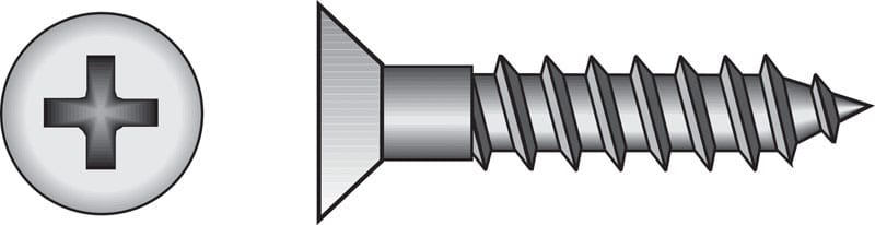 Hillman 40069 No. 8 Ga. X 1-1/2 in. L Phillips Zinc-Plated Coarse Wood Screws 100 pk