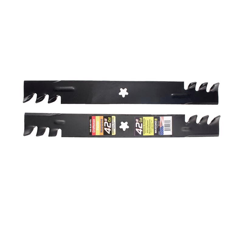 MaxPower 561713X 42 in. Mulching Mower Blade Set For Riding Mowers 2 pk
