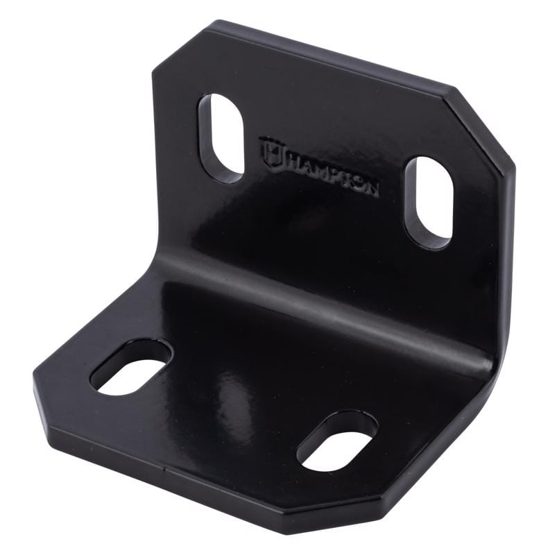Hampton 02-3405-208 2.4 in. H X 3 in. W X 3/16 in. D Black Steel Inside/Outside Corner Brace