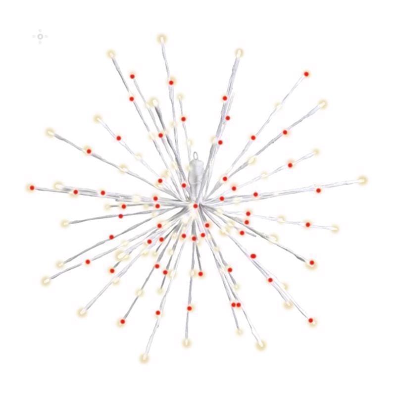 Celebrations 23-04063A LED Red/White Starlight Burst Deluxe 24 in. Hanging Decor