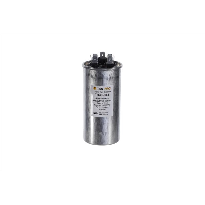 Titan Pro TRCFD355 35+5 MFD 440 V Round Run Capacitor