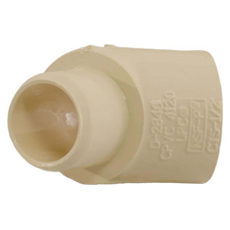 Charlotte Pipe CTS023100600 FlowGuard 1/2 in. Slip X 1/2 in. D Spigot CPVC Street Elbow
