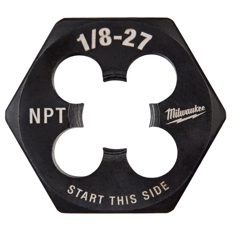 Milwaukee 49-57-5389 SAE 1/8-27 NPT 1" Hex Threading Die