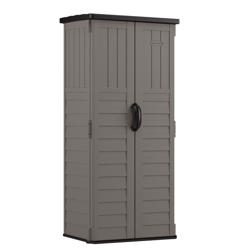 Suncast BMS1250SB 2 ft. x 2 ft. Resin Vertical Pent Storage Shed with Floor Kit