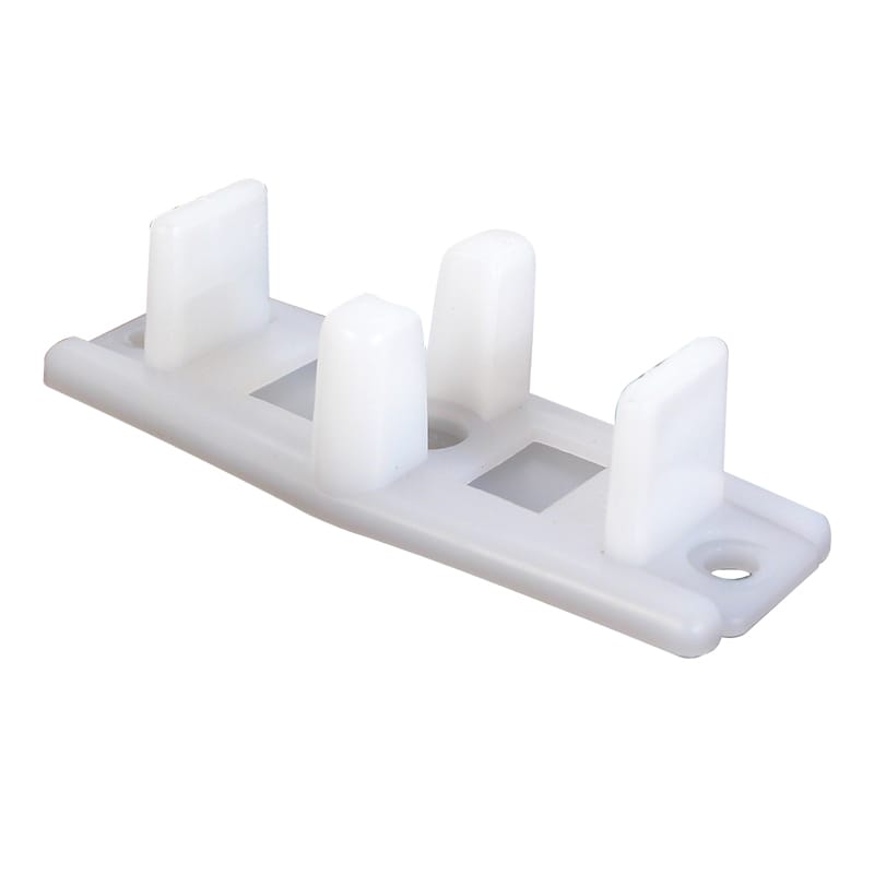 Prime-Line N 6562 1.38 in. D X 3 in. L Matte White Plastic By-Pass Guide 2 pc