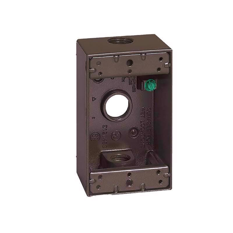 Sigma Engineered Solutions 14250BR New Work 18.3 cu in Rectangle Die-Cast Metal 1 gang Weatherproof Box Bron