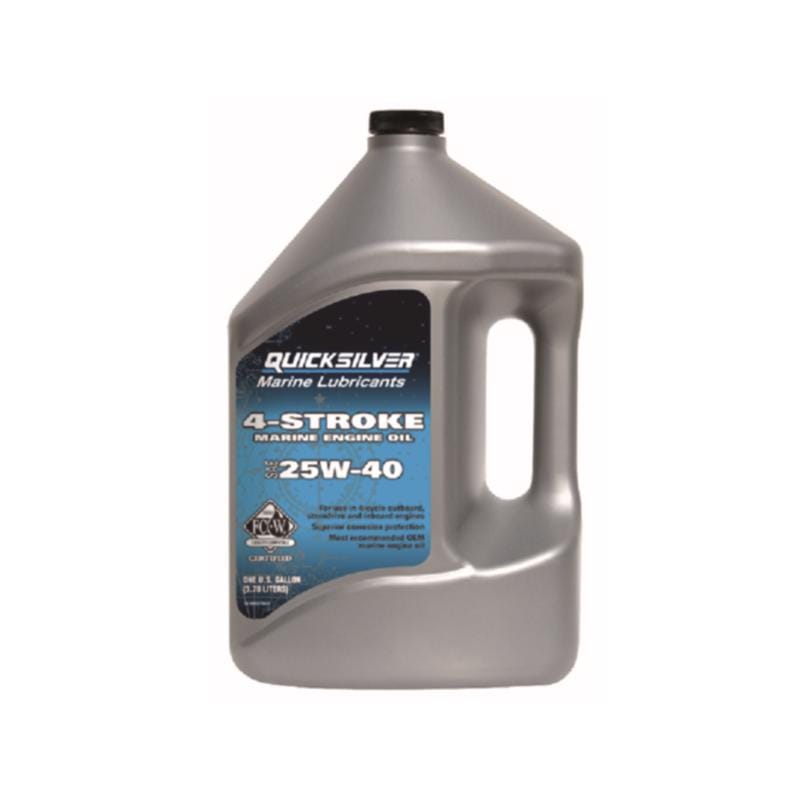 Quicksilver 710-928M0078620 25W-40 4-Cycle Marine 4 Stroke Outboard Oil 1 gal 1 pk