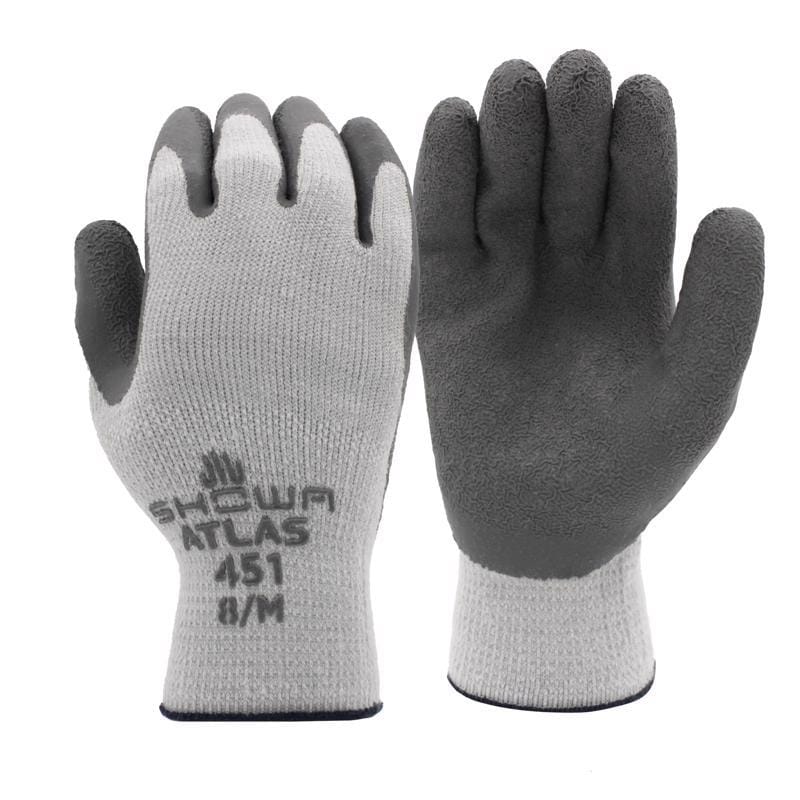 Showa 451M-08.RT ATLAS 451 Unisex Indoor/Outdoor Cold Weather Work Gloves Gray M 1 pair