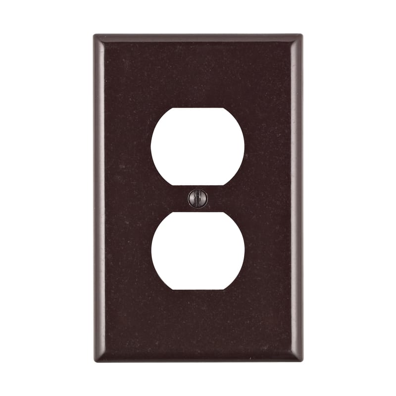 Leviton 002-80503-000 Brown 1 gang Plastic Duplex Wall Plate 1 pk