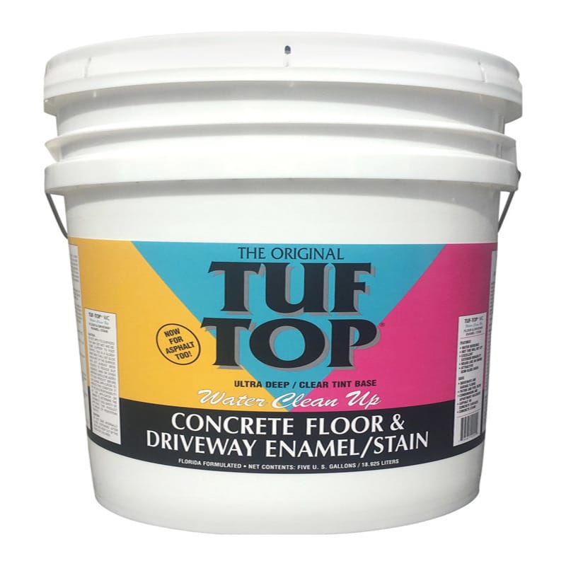 Tuf-Top 10-135 Semi-Gloss Ultra-Deep/Clear Tint Base Water-Based Acrylic Latex Floor & Driveway Coating 5 g