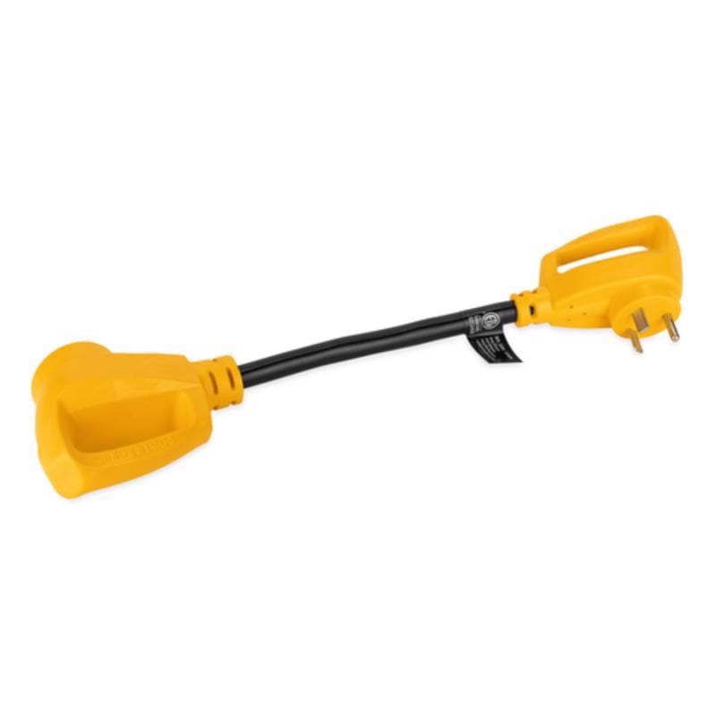 Camco 55183 Power Grip 2.3 in. 50 amps Dogbone Adapter 1 pk