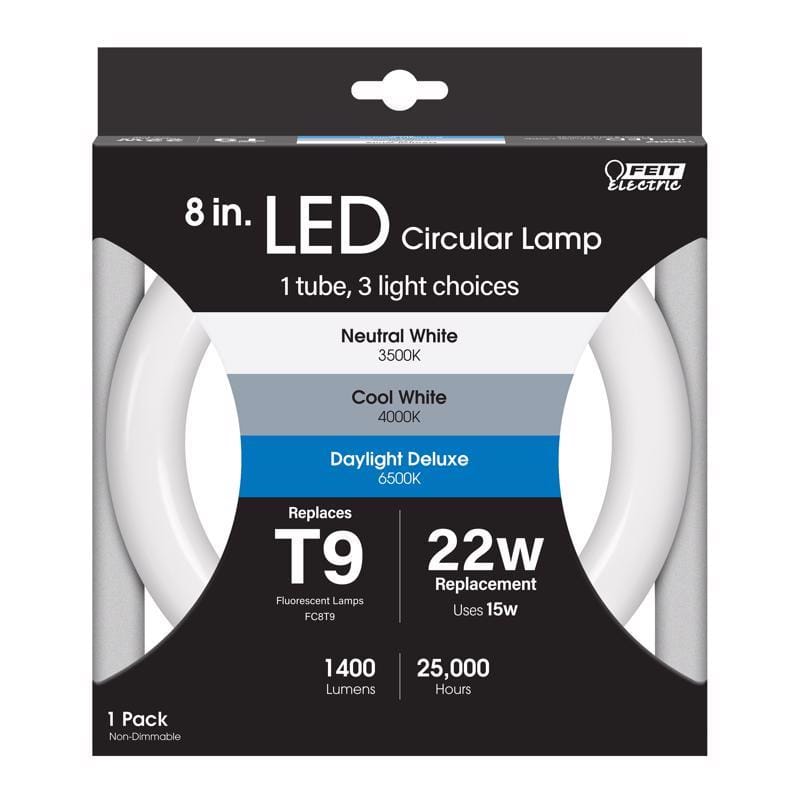 FEIT FC8/3CCT/LED T9 4-Pin LED Tube Light Color Changing 22 Watt Equivalence 1 pk
