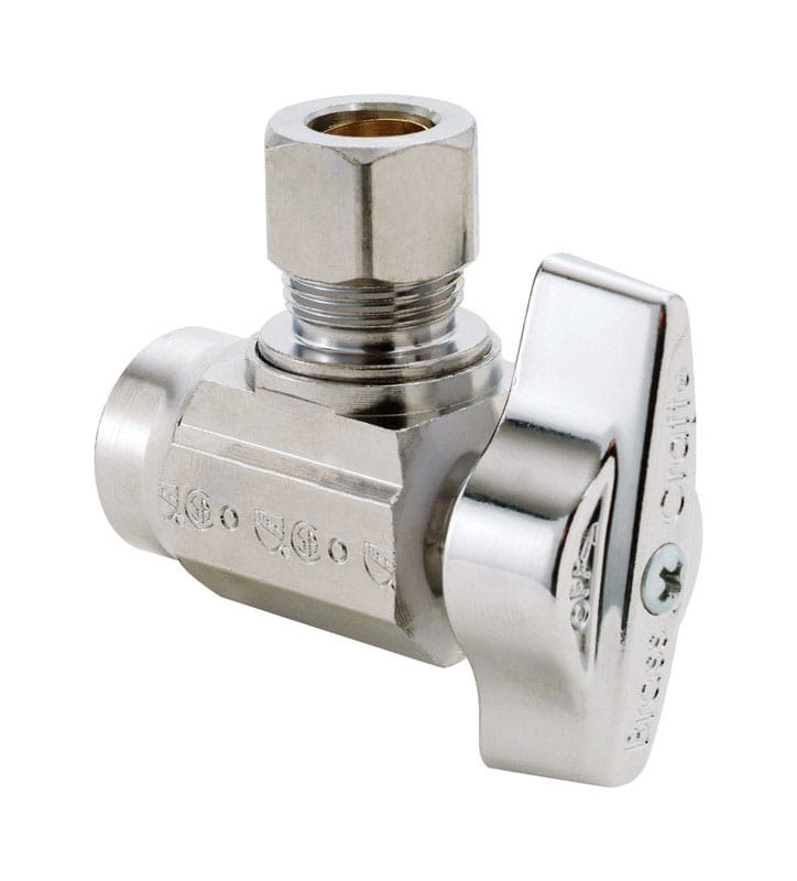 BrassCraft KTR19X C1 1/2 in. CTS X 3/8 in. CTS Brass Angle Stop Valve