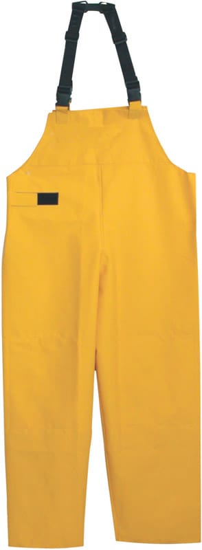 Boss 3PR0501YX Yellow PVC-Coated Polyester Bib Overalls XL 50 mil