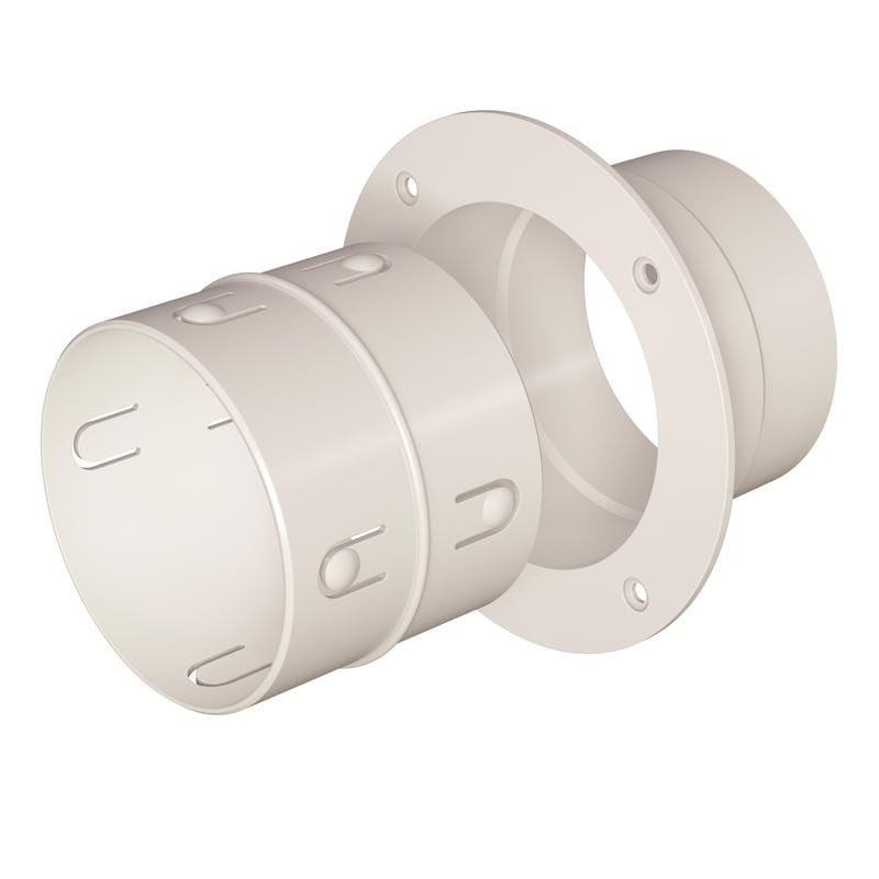 Deflect-O EZDOCK EZ Dock 4 in. D White Plastic Dryer Clean Out Connector