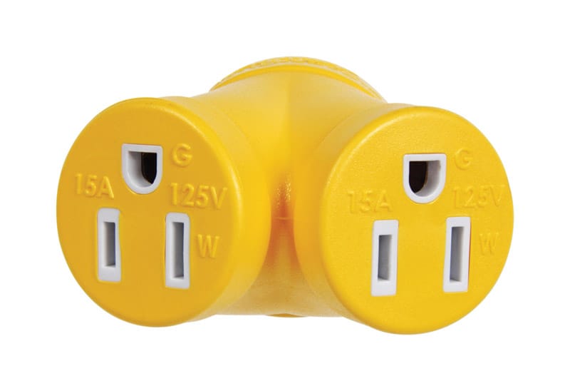Camco 55438 30 amps RV Generator Outlet Adapter 30-15A 1 pk