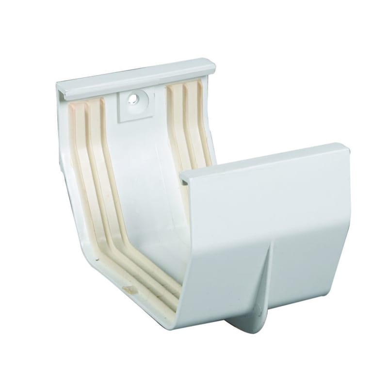 Amerimax T0505 3.3 in. H X 3 in. W X 5 in. L White Vinyl U Gutter Connector