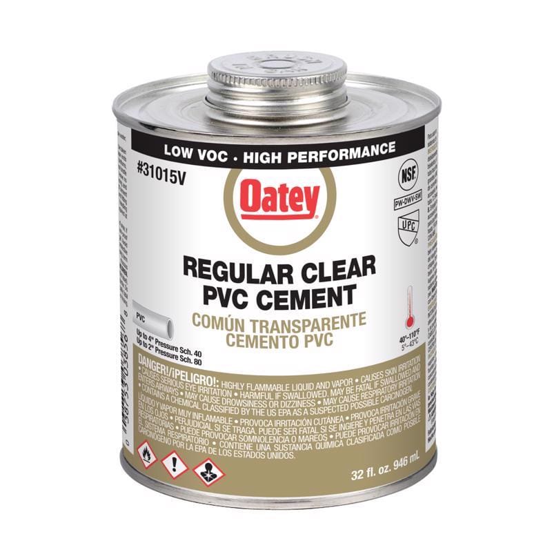 Oatey 310153V Clear Cement For PVC 32 oz
