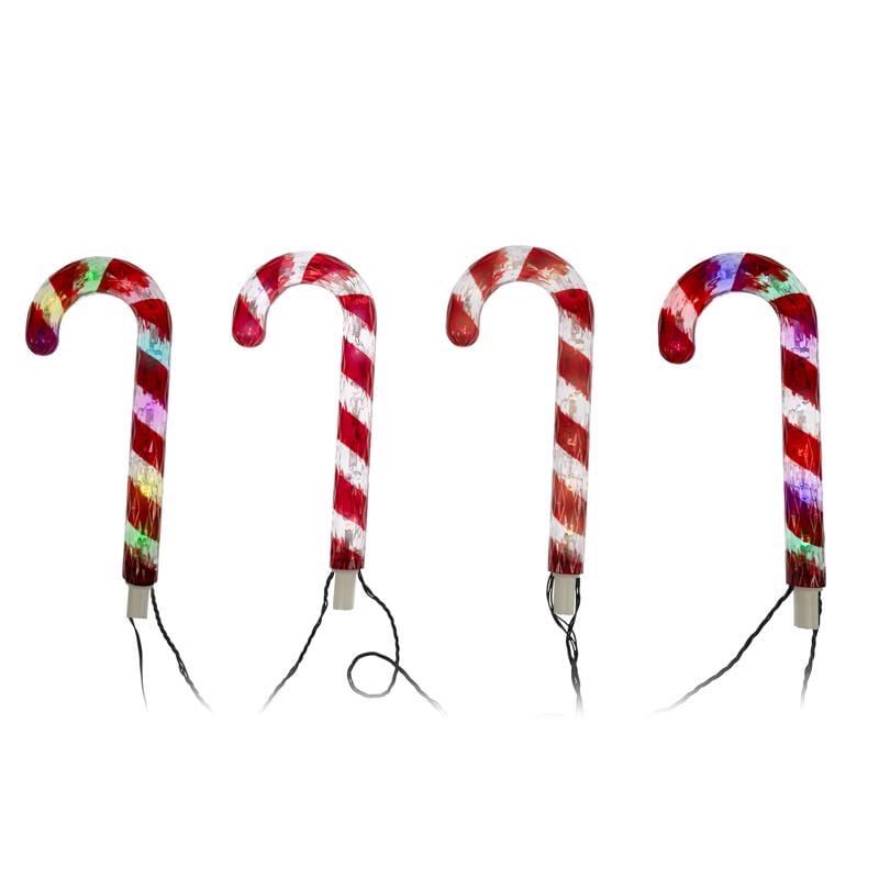 Celebrations BR8CCPA Platinum LED RGBW Candy Cane 12 in. Yard Decor