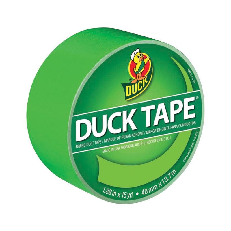 Duck 1265018 1.88 in. W X 15 yd L Neon Green Solid Duct Tape