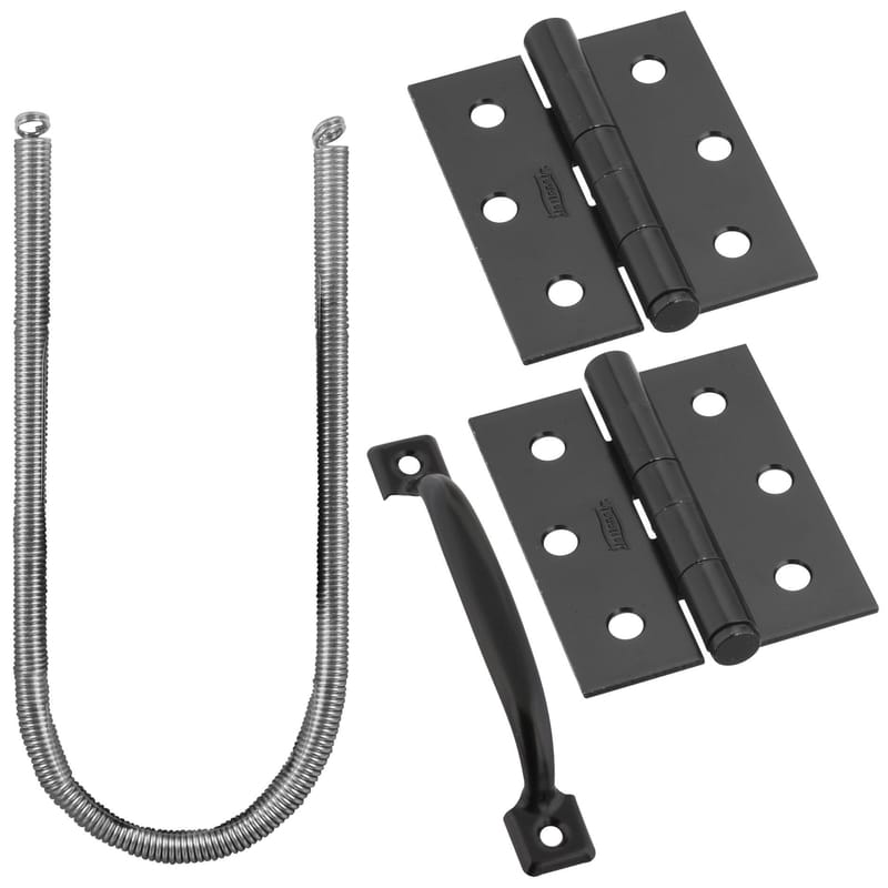 National Hardware N107-409 V90 Series Galvanized Black Steel Screen/Storm Door Hardware Set 1 pk