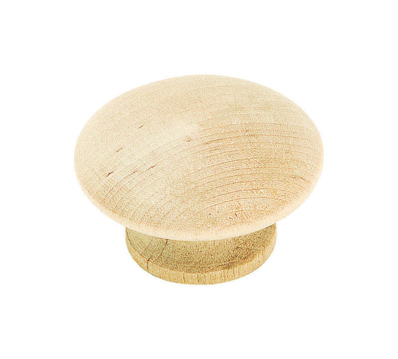 Amerock BP813WD Traditional Round Cabinet Knob 1-1/2 in. D 7/8 in. Unfinished 2 pk