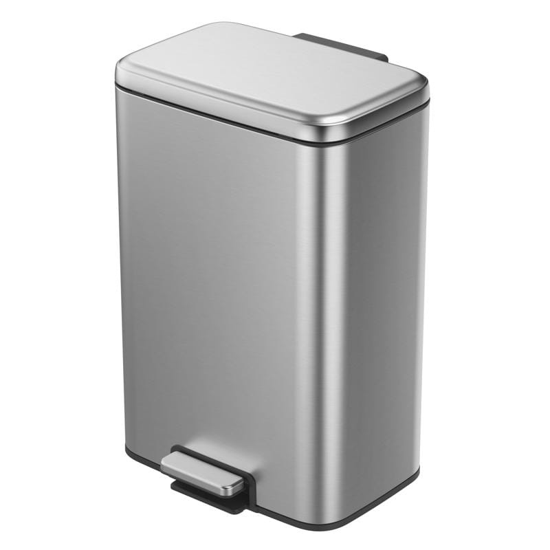 Eko EK9371MT-50L Maxwell 13.2 gal Silver Stainless Steel Step Pedal Trash Can