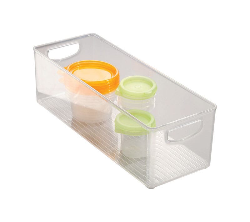 Idesign 70001 0.28 cu ft Clear Storage Bin 6 in. H X 5 in. W X 16 in. D Stackable