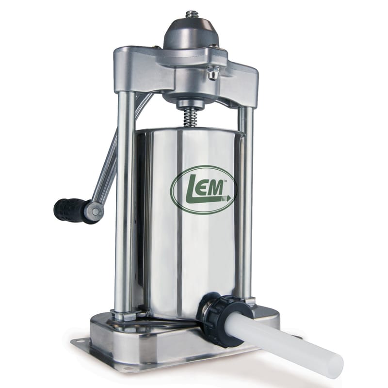 Lem 1606 Mighty Bite Brushed Nickel Silver 1 speed 5 lb Sausage Stuffer