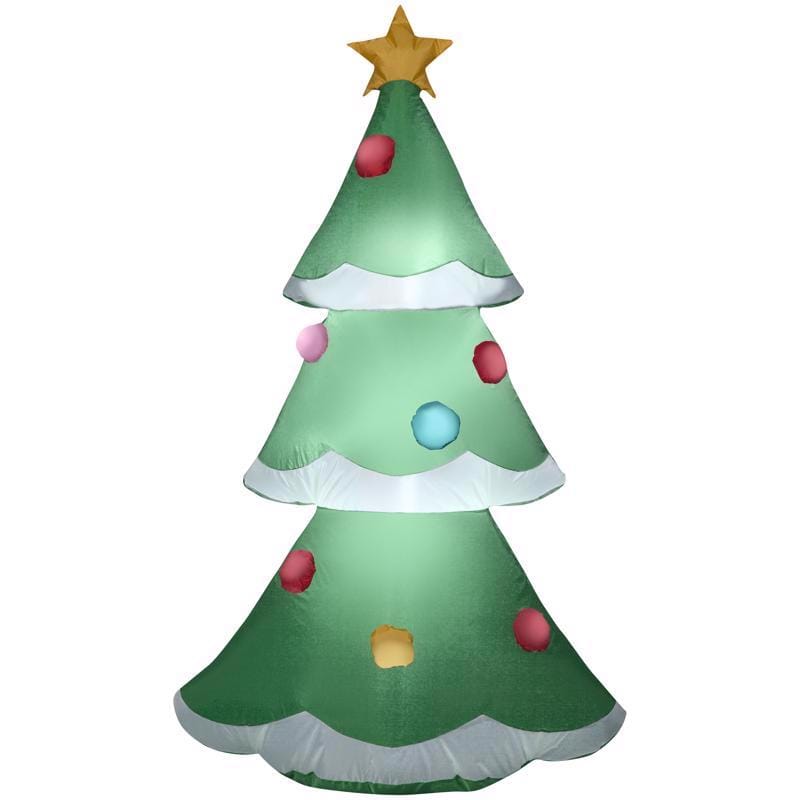 Gemmy 117160 Airblown Inflatable Christmas Tree with Snowy Layers 48 in. Inflatable