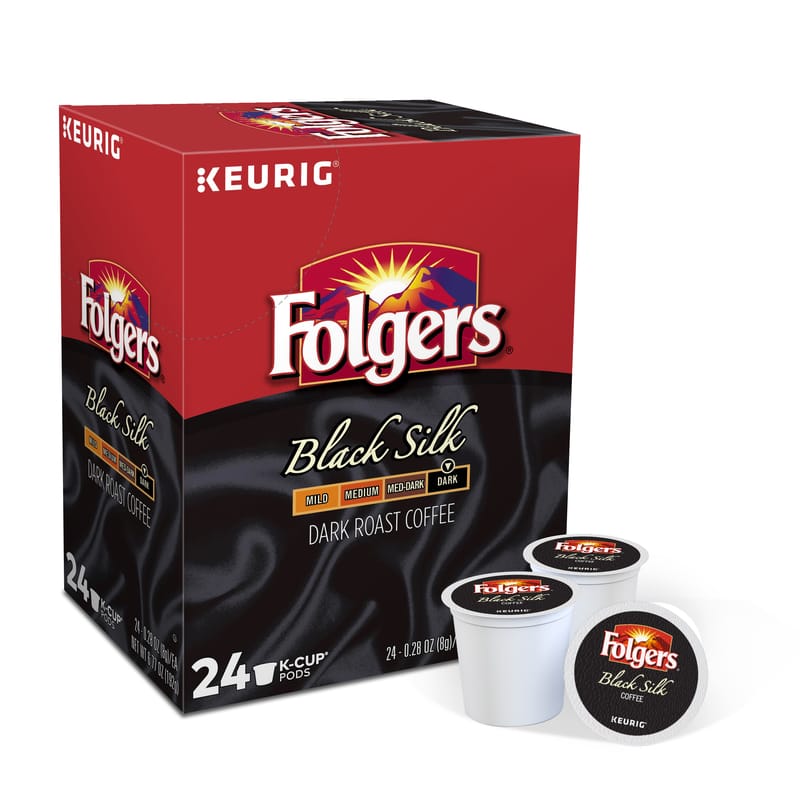 Keurig 5000363989 Folgers Black Silk Coffee K-Cups 24 pk