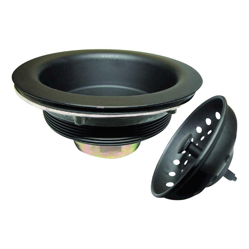 Keeney K5414BLK 4-1/2 in. Black Stainless Steel Kitchen Sink Strainer