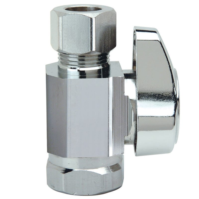 BrassCraft G2R10X C1 3/8 in. FIP Inlet X 3/8 in. Compression Brass Straight Stop Valve