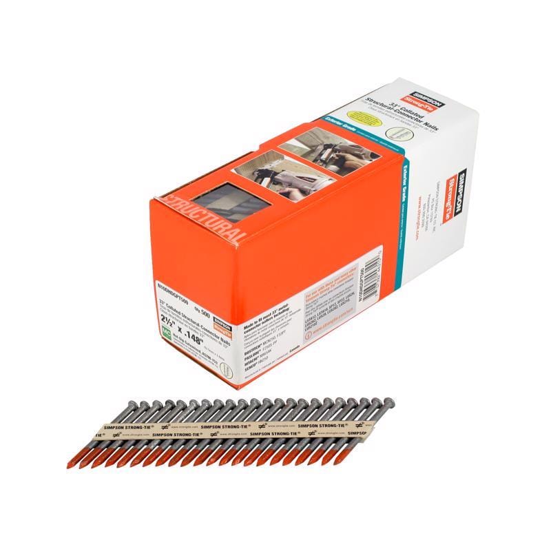 Simpson Strong-Tie N10DHDGPT500 Strong-Drive 2-1/2 in. L X 9 Ga. Paper Strip Hot-Dip Galvanized Metal Connector N