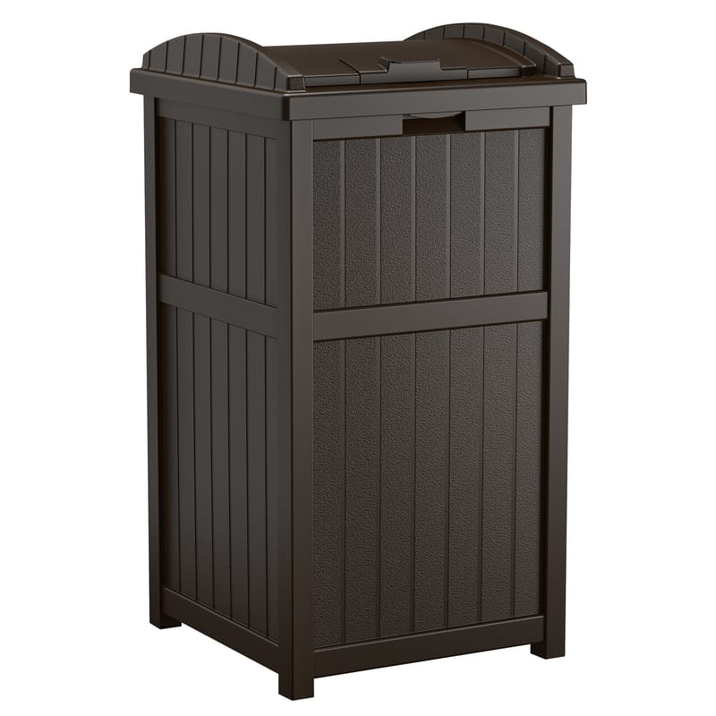 Suncast GH1732J Trash Hideaway 30 gal Java Resin Garbage Can Lid Included