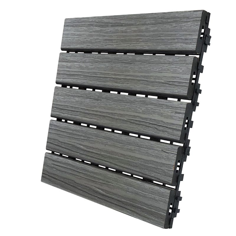 Aura DS5-W06-GO02 12 in. W X 12 in. L Gray Oak Composite Balcony/Deck Tiles 6 sq ft
