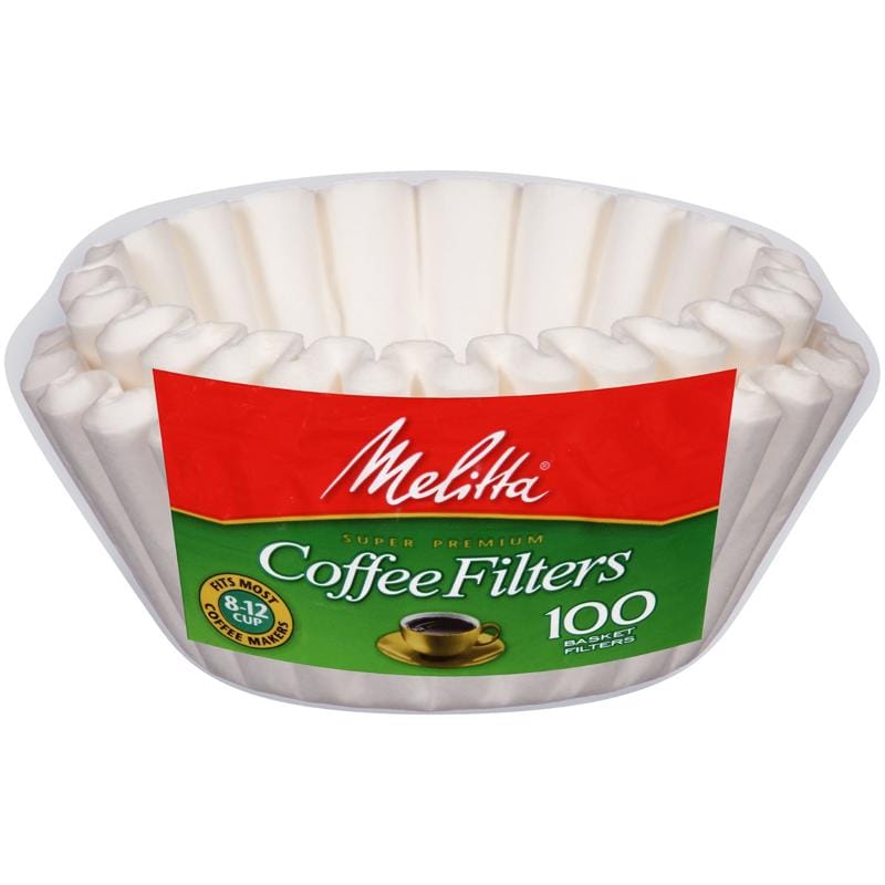 Melitta 62912 4-6 cups White Basket Coffee Filter 100 pk