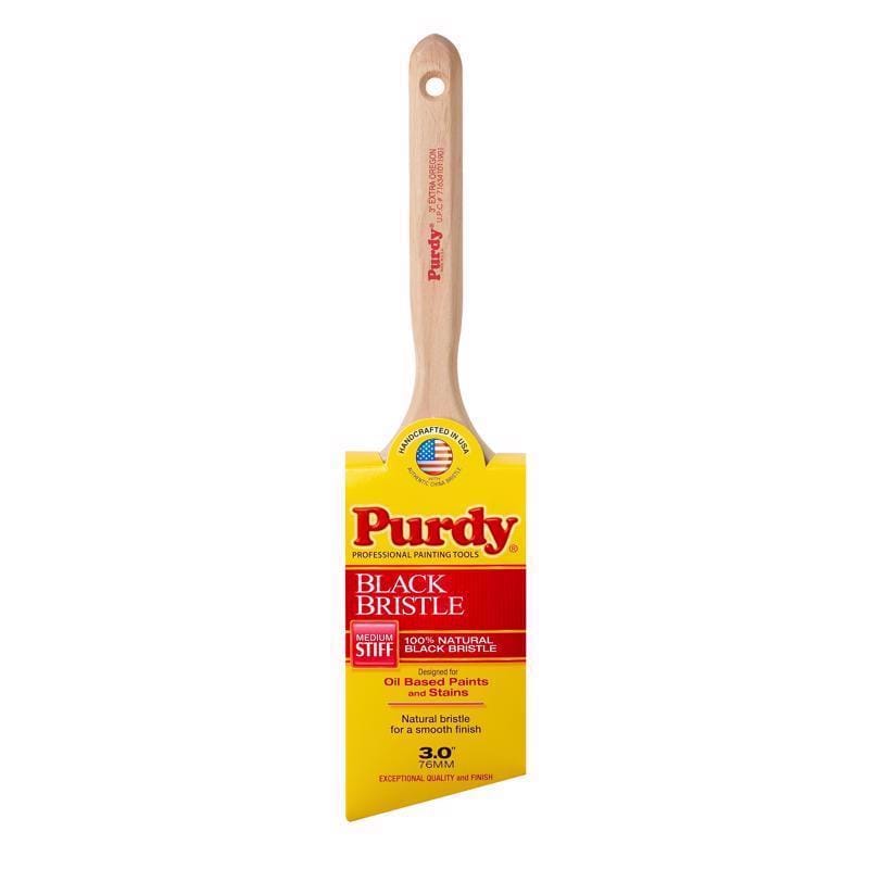 Purdy 145116030 Black Bristle Extra Oregon 3 in. Medium Stiff Angle Trim Paint Brush