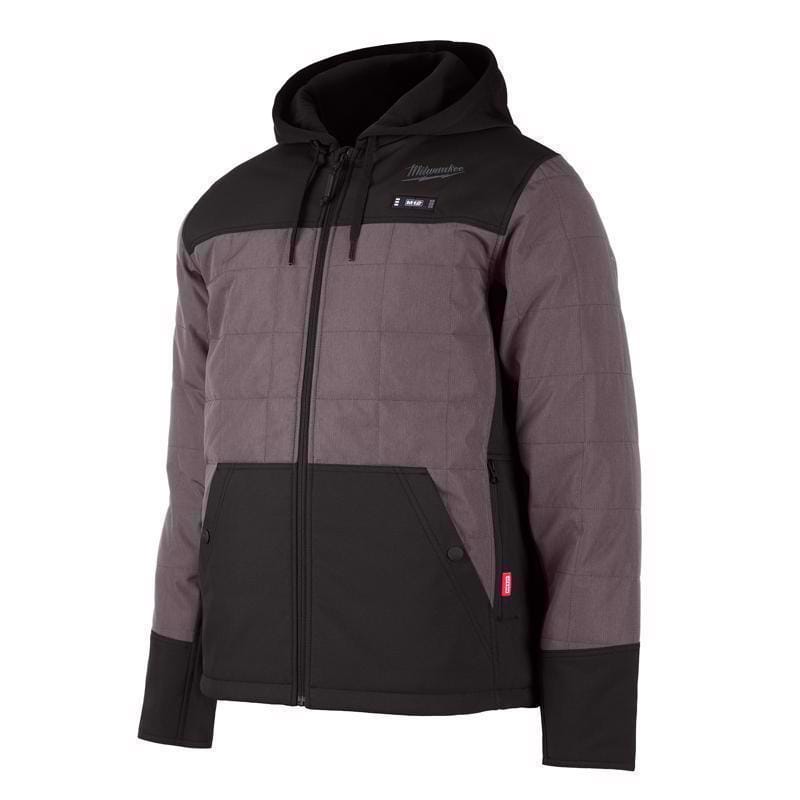 Milwaukee 205G-21S M12 S Long Sleeve Men's Hooded Heated Jacket Kit Gray