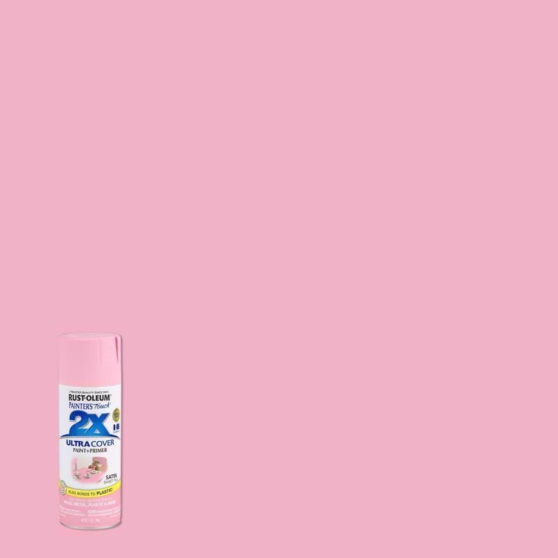 Rust-Oleum 249063 Painter's Touch 2X Ultra Cover Satin Sweet Pea Paint+Primer Spray Paint 12 oz