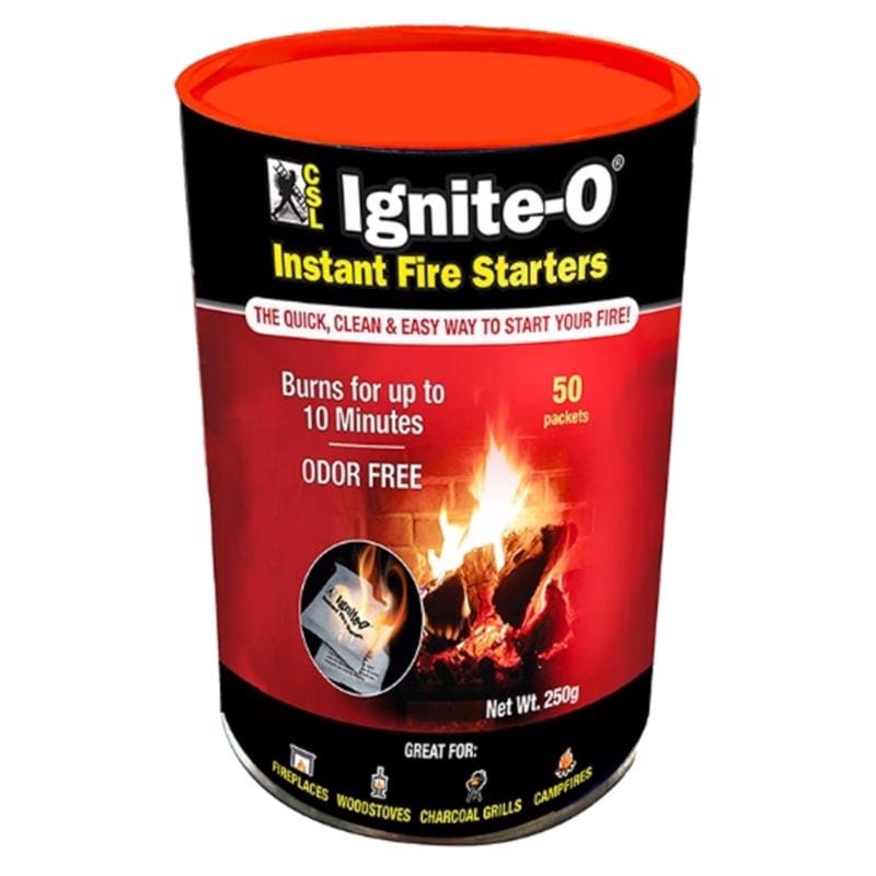 Ignite-O JP00862-24 CSL Wood Fiber Fire Starter Packets 10 min 50 pk