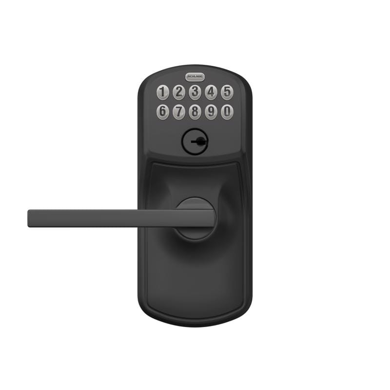 Schlage FE595VPLY622LAT Matte Black Metal Electronic Touch Pad Entry Lever