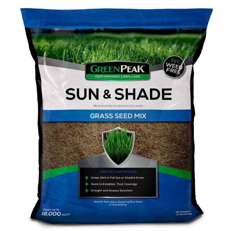 Greenpeak 25943 Mixed Sun or Shade Grass Seed 20 lb