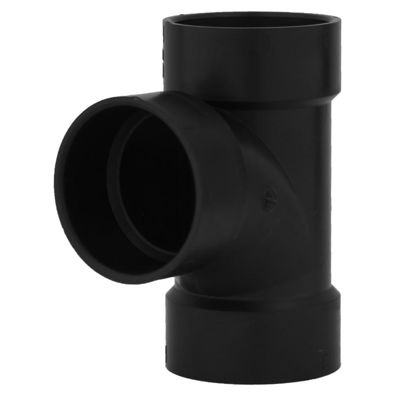 Charlotte Pipe ABS004001000 3 in. Hub X 3 in. D Hub ABS Sanitary Tee